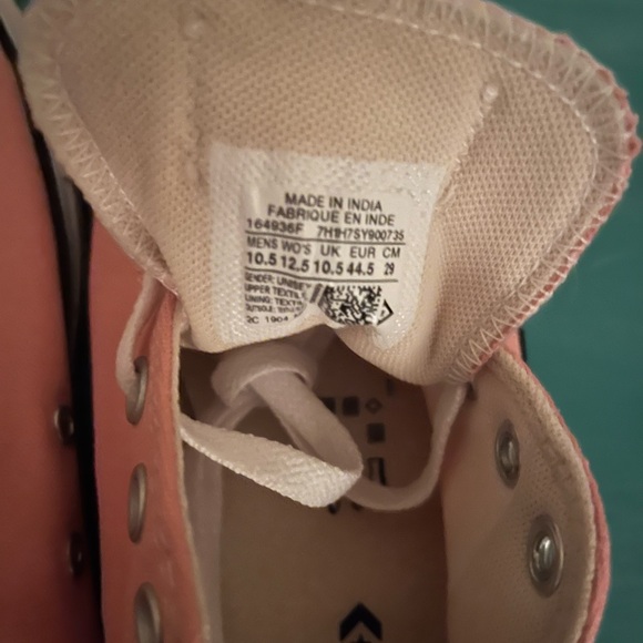 New converse coral pink chucks shoes 12.5 womens 10.5 men’s - Picture 2 of 4